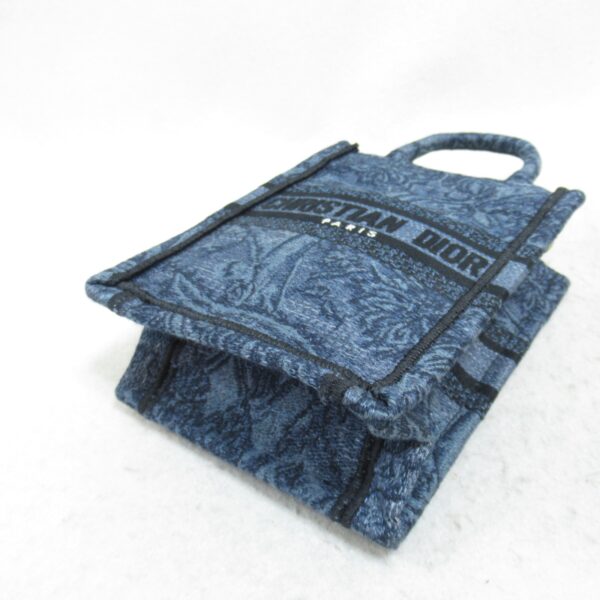 2101218018912 5 Dior Book Tote Mini Denim Shoulder Bag Blue