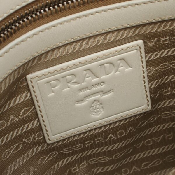 2101218033816 4 Prada Jacquard Shoulder Bag Beige White