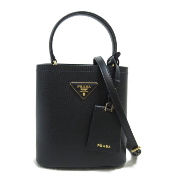 2101218039580 2 Prada Pannier Saffiano 2WAY Shoulder Bag Black