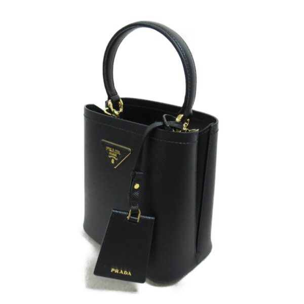 2101218039580 4 Prada Pannier Saffiano 2WAY Shoulder Bag Black