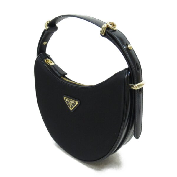 2101218039603 4 Prada Arke Nylon Shoulder Bag Black