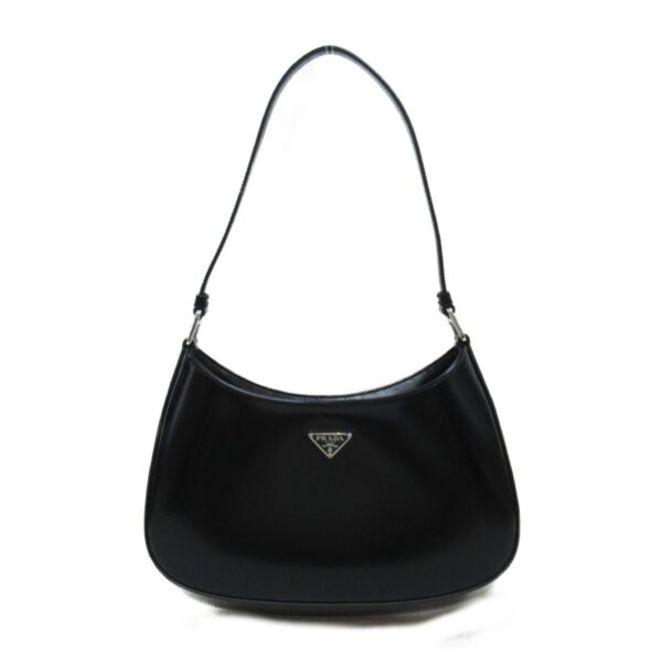 2101218039627 2 Prada Cleo Brushed Shoulder Bag Black