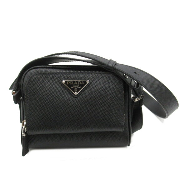 2101218039870 1 Prada Saffiano Shoulder Bag Black