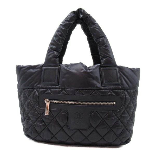 2101218055573 3 Chanel Coco Cocoon Tote PM Tote Bag Nylon Black