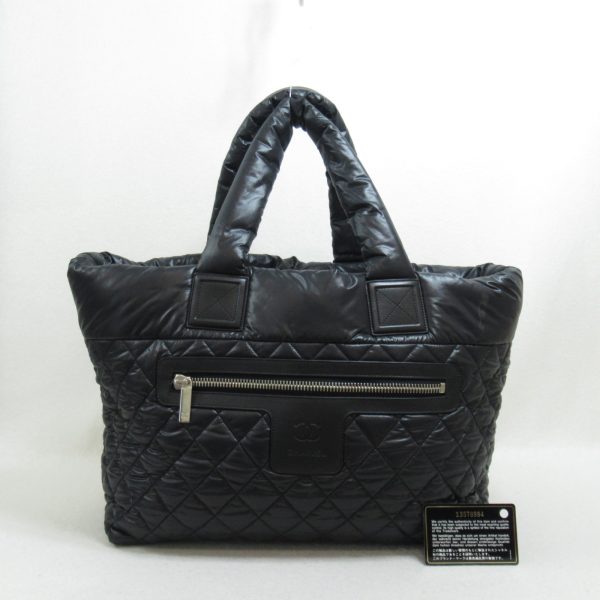 2101218055580 2 Chanel Coco Cocoon Tote MM Tote Bag Nylon Black