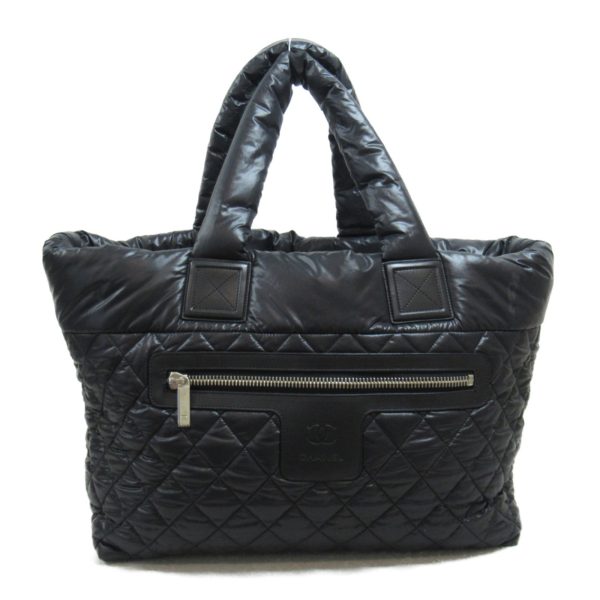 2101218055580 3 Chanel Coco Cocoon Tote MM Tote Bag Nylon Black