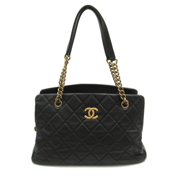 2101218055948 1 Chanel Chain Shoulder Tote Bag Lambskin Black