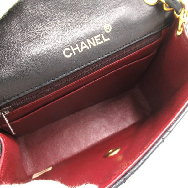 2101218056037 7 Chanel Mini Matelasse Chain Shoulder Bag Lambskin Black