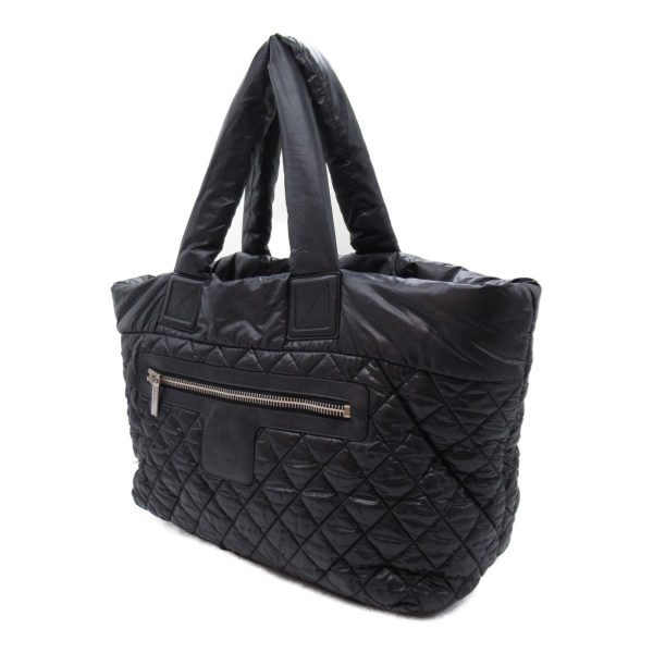 2101218057973 4 Chanel Coco Cocoon Tote MM Tote Bag Nylon Black