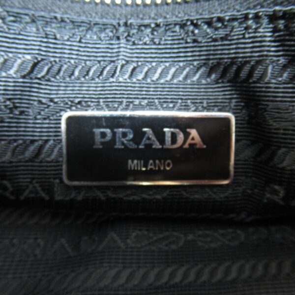 2101218058673 11 Prada Chain Nylon Shoulder Bag Black