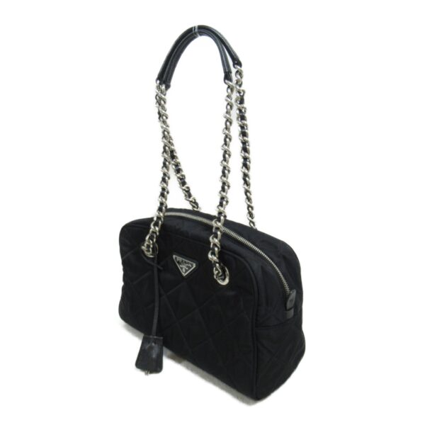 2101218058673 5 Prada Chain Nylon Shoulder Bag Black