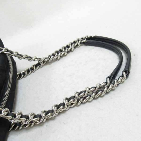 2101218058673 9 Prada Chain Nylon Shoulder Bag Black