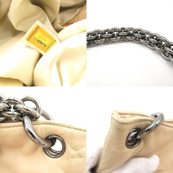 2101218061215 8c Chanel Chain Shoulder Bag Lambskin Ivory