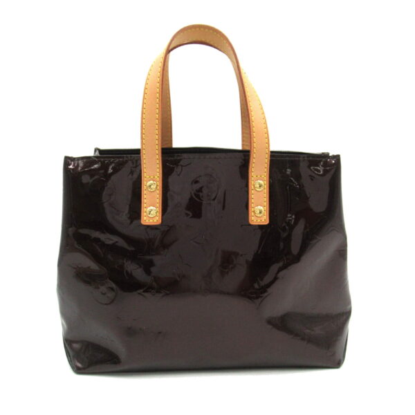 2101218061406 1 Louis Vuitton Lead PM Tote Bag Patent Vernis Brown