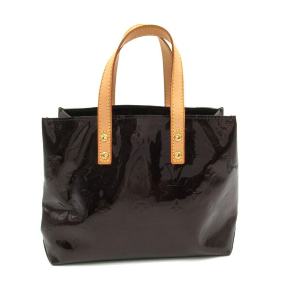 2101218061406 2 Louis Vuitton Lead PM Tote Bag Patent Vernis Brown