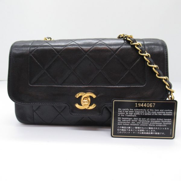 2101218066357 5 Chanel Matelasse Diana Chain Shoulder Bag Black