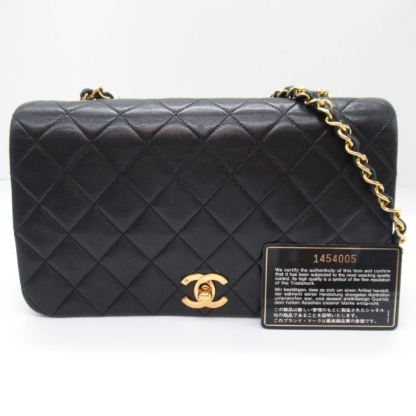 2101218066449 5 Chanel Matelasse Single Flap Shoulder Bag Black