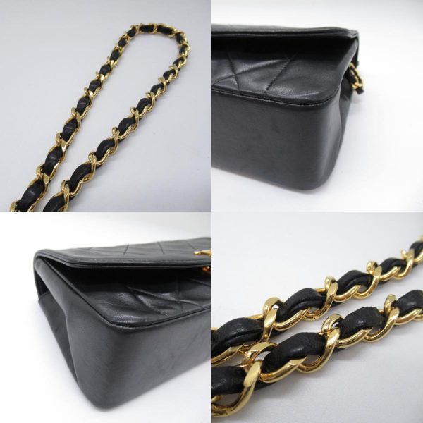 2101218066517 12c Chanel Matelasse Diana Chain Shoulder Bag Black