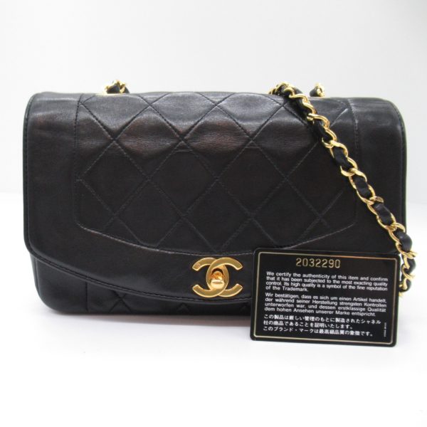 2101218066517 5 Chanel Matelasse Diana Chain Shoulder Bag Black