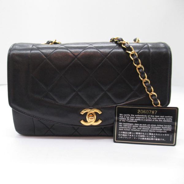 2101218066593 5 Chanel Matelasse Diana Chain Shoulder Bag Black