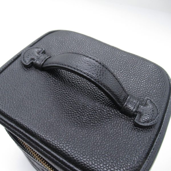 2101218066623 12 Chanel Vanity Handbag Caviar Skin Black