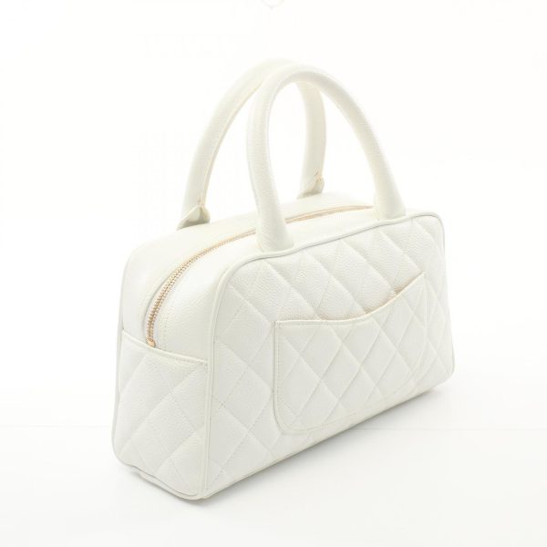 2101218084177 2 Chanel Matelasse Handbag Caviar Skin White