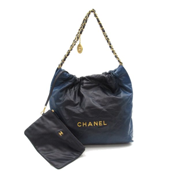 2101218084184 1 Chanel 22 Chain Shoulder Bag Blue