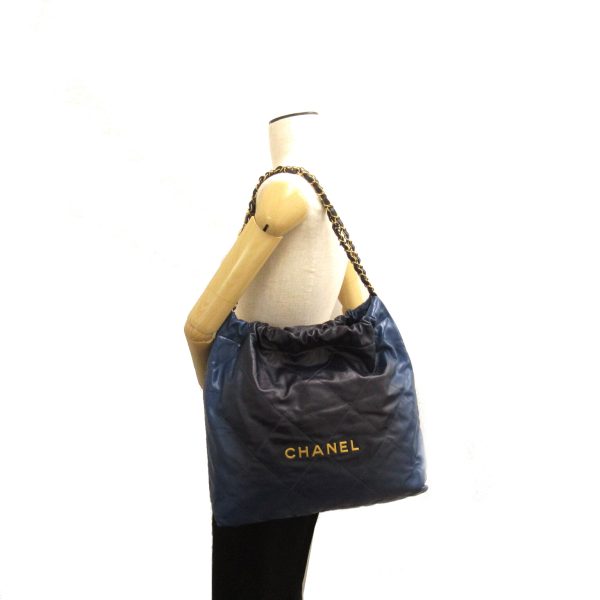 2101218084184 6 Chanel 22 Chain Shoulder Bag Blue