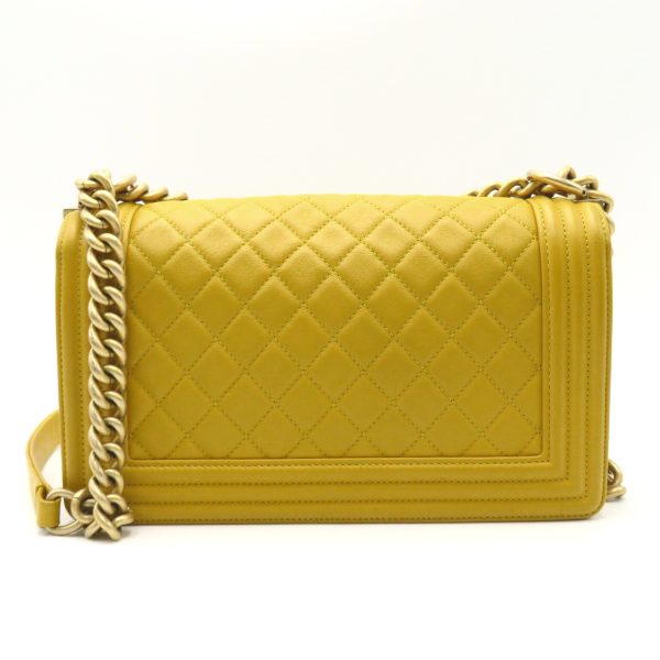 2101218085570 2 Chanel Boy Chain Shoulder Bag Yellow