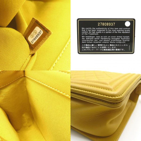 2101218085570 9c Chanel Boy Chain Shoulder Bag Yellow