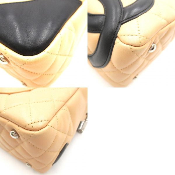 2101218085631 16c Chanel Cambon Line Bowling Bag Beige Black