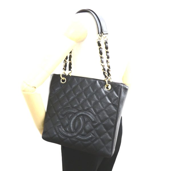 2101218086300 6 Chanel PST Tote Bag Caviar Skin Black