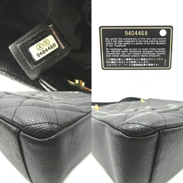 2101218086300 9c Chanel PST Tote Bag Caviar Skin Black