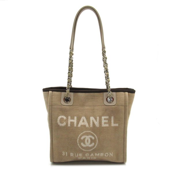 2101218092493 1 Chanel Deauville Chain Tote PM Bag Brown