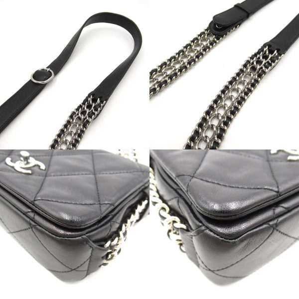 2101218092547 10c Chanel Matelasse Chain Shoulder Bag Black