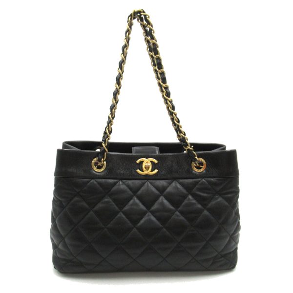 2101218092721 1 Chanel Chain Tote Bag Lambskin Black