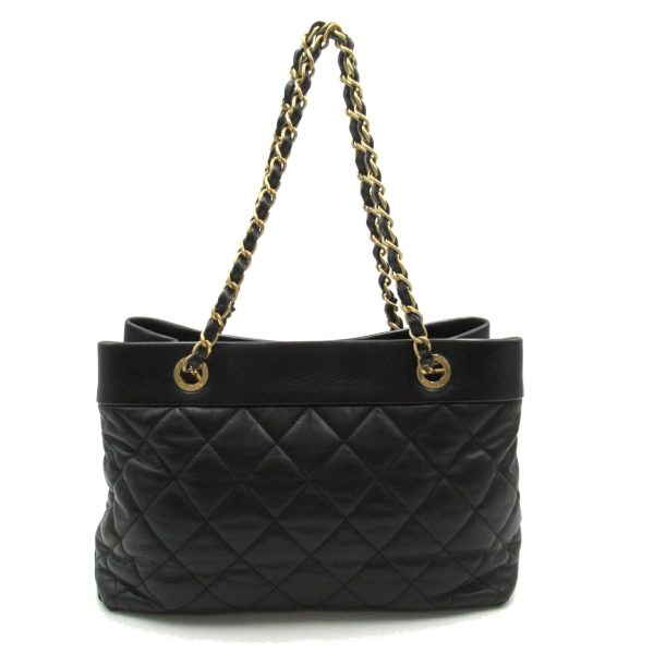 2101218092721 2 Chanel Chain Tote Bag Lambskin Black