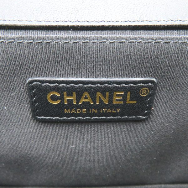 2101218100945 8 Chanel Boy Chain Shoulder Bag Lambskin Black