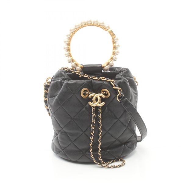 2101218119435 1 Chanel Matelasse Shoulder Bag Lambskin Black