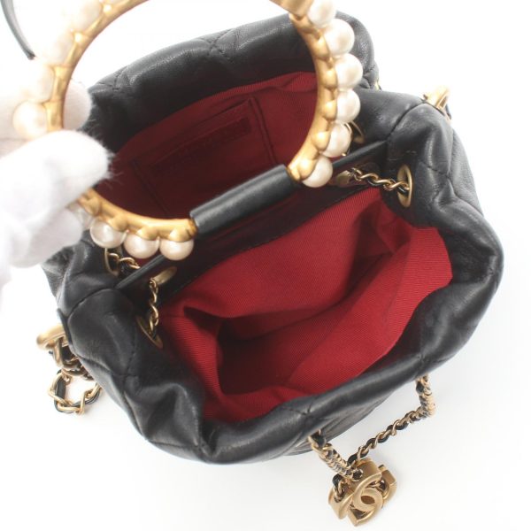 2101218119435 3 Chanel Matelasse Shoulder Bag Lambskin Black