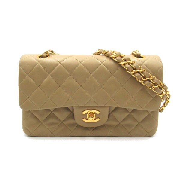 2101218119466 1 Chanel Matelasse Double Flap Shoulder Bag Beige