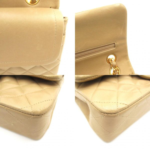 2101218119466 16c Chanel Matelasse Double Flap Shoulder Bag Beige