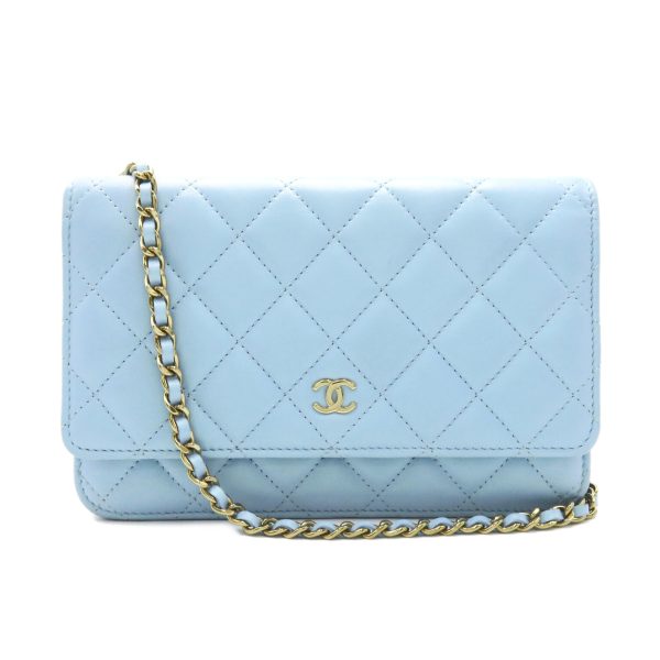 2101218121841 1 Chanel Matelasse Chain Wallet Shoulder Bag Blue