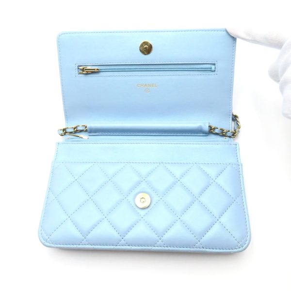 2101218121841 6 Chanel Matelasse Chain Wallet Shoulder Bag Blue