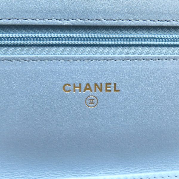 2101218121841 8 Chanel Matelasse Chain Wallet Shoulder Bag Blue