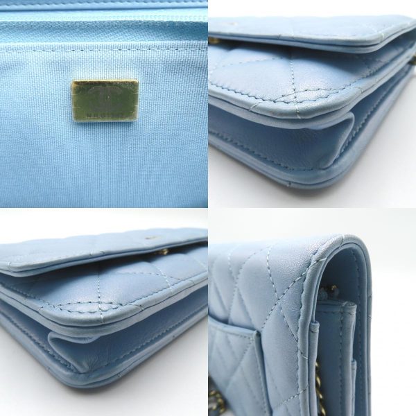 2101218121841 9c Chanel Matelasse Chain Wallet Shoulder Bag Blue