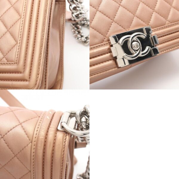 2101218125849 10c Chanel Boy Chanel Matelasse Lambskin Shoulder Bag Pink