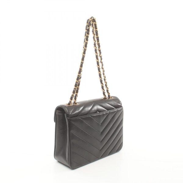 2101218141801 2 Chanel V Stitch Chevron Mademoiselle Bag Black