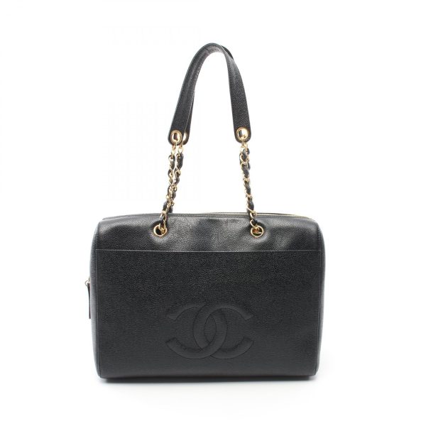 2101218141818 1 Chanel Deca Coco Mark Shoulder Bag Caviar Black