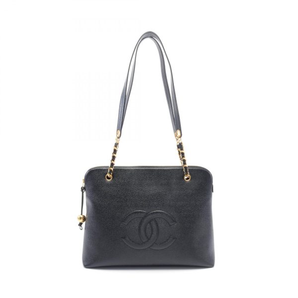 2101218141849 1 Chanel Cocomark Tote Bag Caviar Skin Black